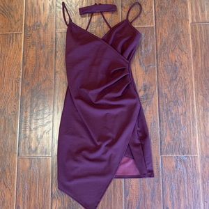 Wine colored dress